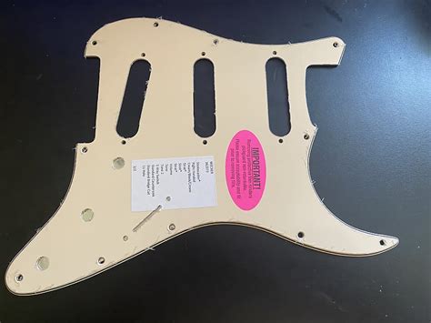 Warmoth 11 Hole Stratocaster Pickguard 2020 Cream Black Reverb