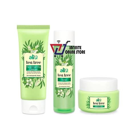 Alia Tea Tree Skincare Set Cleanser Toner Moisturiser Shopee