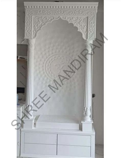 Glossy Solid Surface Corian Polished White Temple For Home At Rs