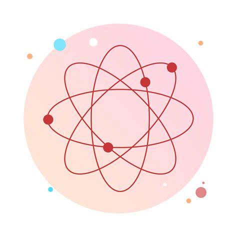 Icon Structure Of The Nucleus Of The Atom In Circle Icon Atom Protons