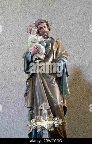 Saint Joseph Holds The Baby Jesus The Altar Of Saint Anthony Of Padua