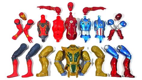 Merakit Mainan Iron Man Thanos Armor Captain America Dan Red Spider