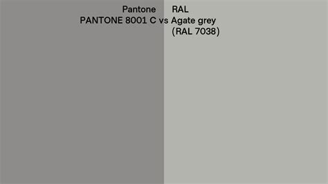 Pantone 8001 C Vs Ral Agate Grey Ral 7038 Side By Side Comparison