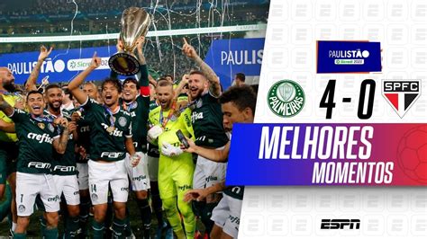 PALMEIRAS MASSACRA O SÃO PAULO FAZ 4 A 0 E É O CAMPEÃO PAULISTA DE