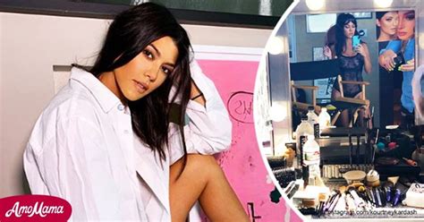 Kourtney Kardashian Strips Down To Sheer Lingerie Revealing Behind The Scenes Photos