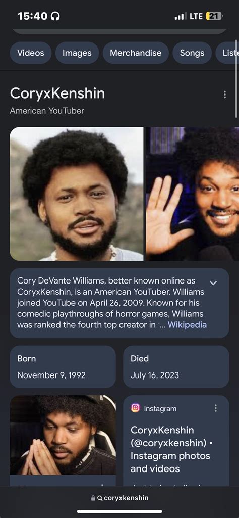 Is Cory Dead R Coryxkenshin