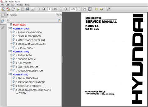 Hyundai Kubota 03 M E2b Engine Base Service Manual Pdf Download