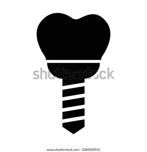 Tooth Implant Icon Vector Graphics Illustration Stock Vector Royalty