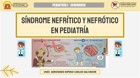 Síndrome Nefrítico y Nefrótico en Pediatría CARLOS SALVADOR GERONIMO