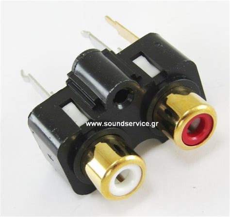 Rca Ci2 7 Connector Phono Jack 2 Pcb Gold Vertical Connectors Rca