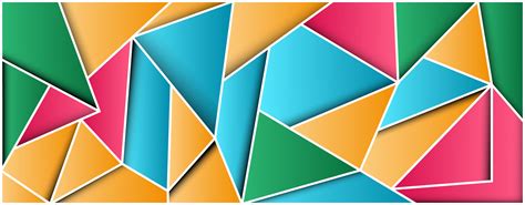 Colorful Background Geometric Triangle Shape For Wall Art Banner