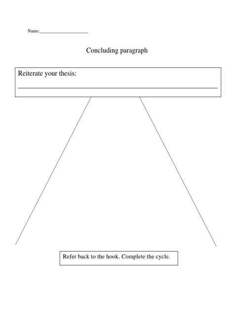 Conclusion Paragraph Graphic Organizer | PDF