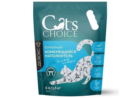 Cats Choice / Бумажный Комкующийся растительный наполнитель Кэт Чойс ...
