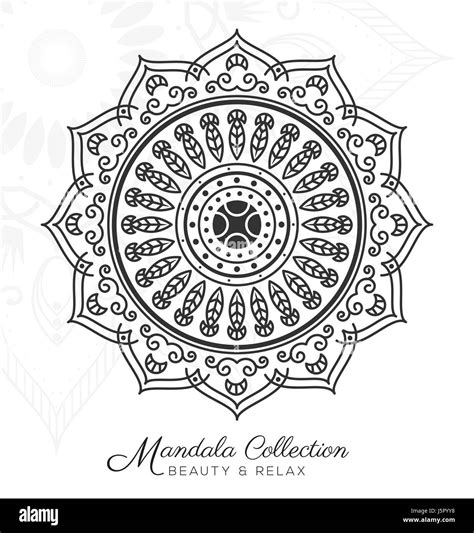 Tibetan Mandala Decorative Ornament Design For Coloring Page Greeting