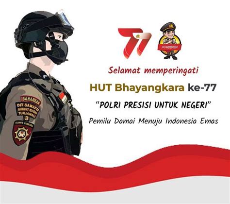 Poster Ucapan Hut Bhayangkara Ke Terbaru Kata Kata Kartun Kartu