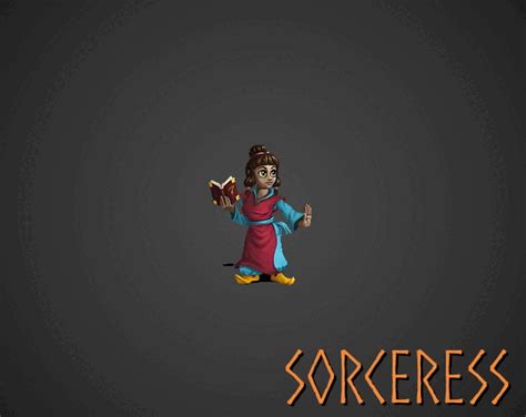 Animated Cartoon Sorceress Side Battler By Shaneopolis