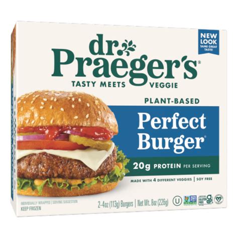 Dr Praegers Meatless Perfect Burger 2 Ct 4 Oz Ralphs