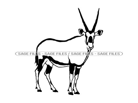 Oryx 2 Svg Oryx Svg Safari Animals Svg Oryx Clipart Oryx Etsy