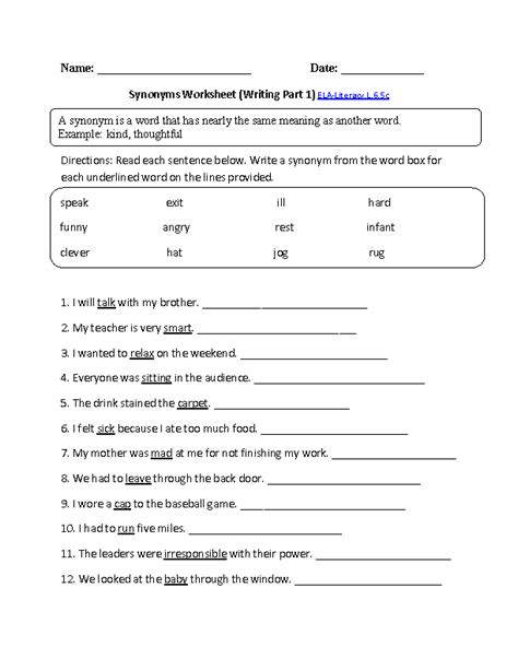 Grade Worksheets English