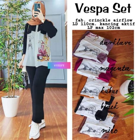 Jual Vespa Set Crinkle Printing Ld One Set Vespa Sablon