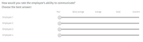 グラフィックレーティングスケール長所と短所例 QuestionPro