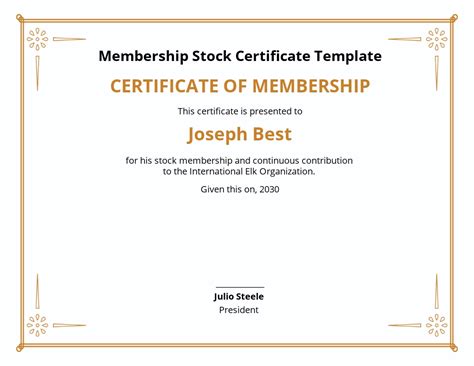 23 Free Membership Certificate Templates [customize And Download]