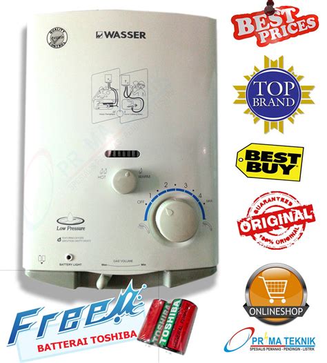 Jual Water Heater Gas Wasser Wh A Pemanas Air Tekanan Rendah Di Lapak