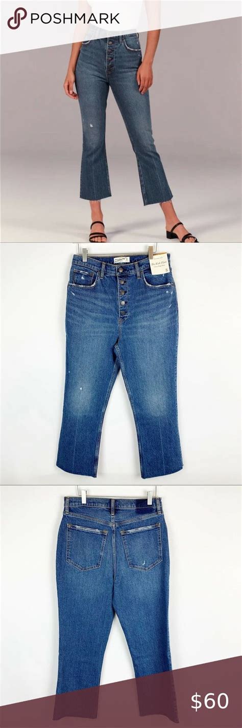 NWT Abercrombie Fitch The Kick Flare Ultra High Rise Jeans 30 In 2022