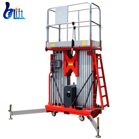 Dual Masts Lift Aluminum Alloy Aerial Work Construction Lift Hoist