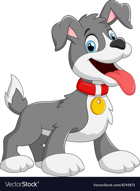 Cartoon Dog On White Background Royalty Free Vector Image