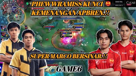 GAME6 AP BREN VS SRG GRANDFINAL MSC2024 YouTube