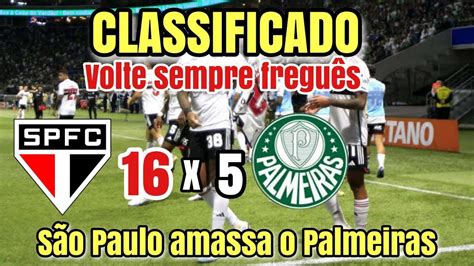 CLASSIFICADO SÃO PAULO AMASSOU O PALMEIRAS NEM O JUÍZ SALVOU