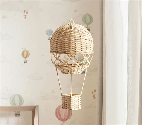 Rattan Hot Air Balloon Mobile Hot Air Balloon Nursery Theme Balloon Mobile Hot Air Balloon