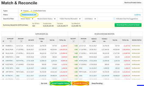 Gstr 2a Reconciliation Guide On Cleartax Advanced Recon Tool