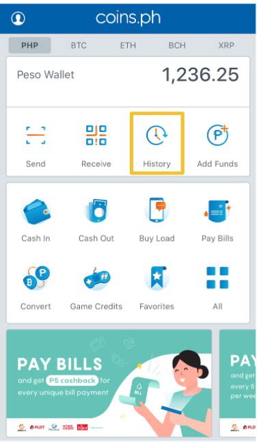 Tungkol Sa Inyong Wallet History Coins Ph Help Center