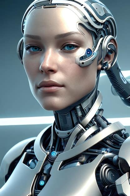 Premium Ai Image Cyborg Woman With Machine Part Of Her Face Generative Ai