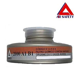 Filtro Cartucho 2000 A1 Vapores Orgânicos Air Safety 514367 Original EPI