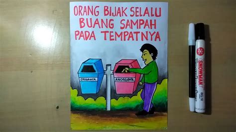 Poster Membuang Sampah Pada Tempatnya Ilustrasi