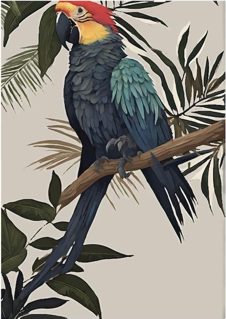 Premium Vector Tropical Parrot Artwork