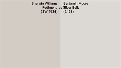 Sherwin Williams Pediment SW 7634 Vs Benjamin Moore Silver Bells