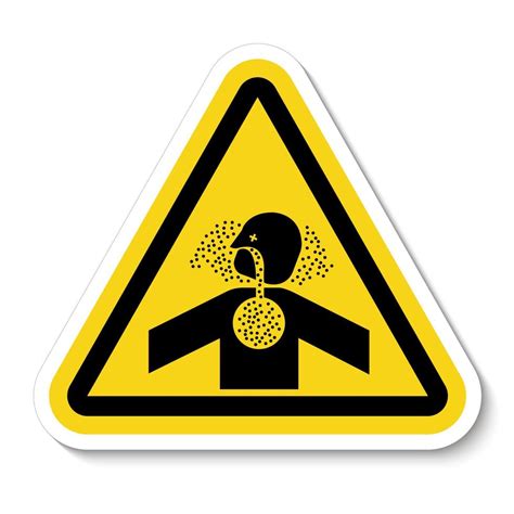 Toxic Gases Asphyxiation Symbol Sign Isolate On White Background Vector