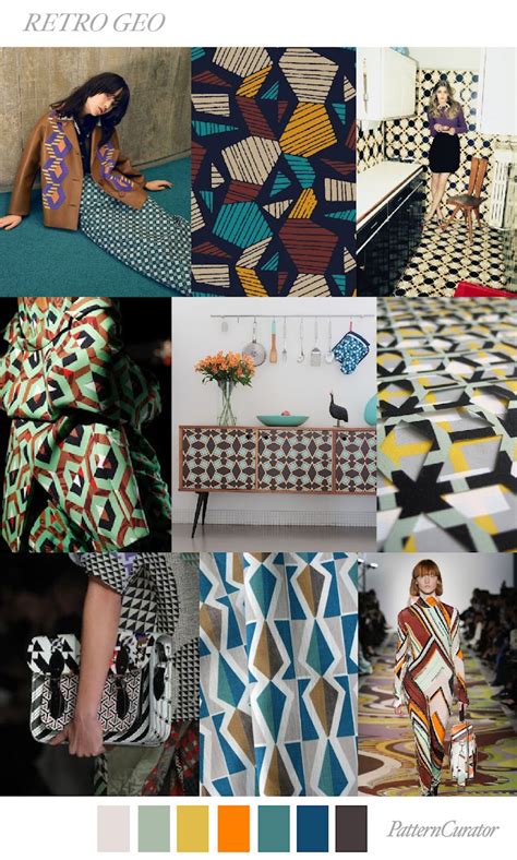 FASHION VIGNETTE TRENDS PATTERN CURATOR RETRO GEO SS 2018