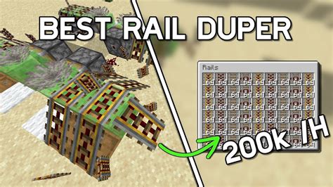 Fastest Rail Duper Minecraft Per Hour Youtube