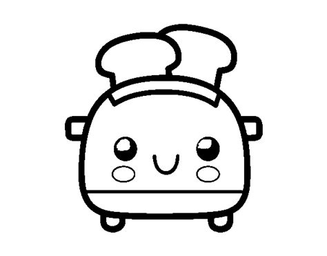 Dibujo De Tostadora De Pan De Molde Para Colorear Dibujos Net