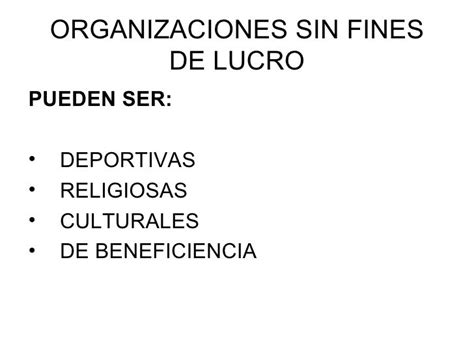 Organizaciones Con Fines De Lucro Ejemplos Nuevo Ejemplo