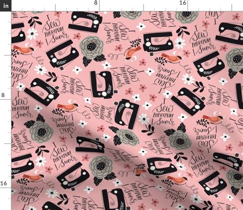 I Sew Therefore I Swear Fabric | Spoonflower