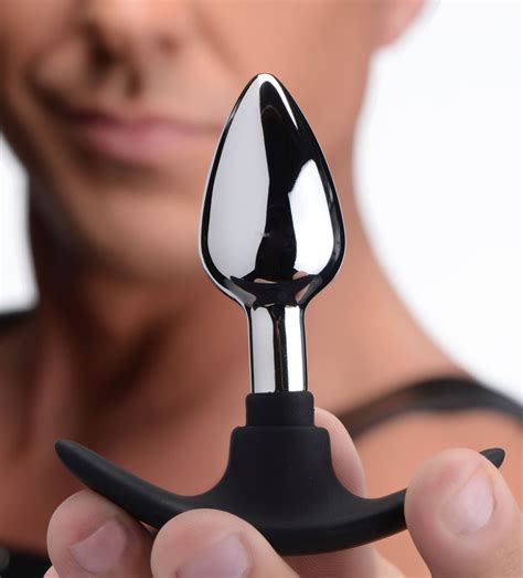 Dark Invader Metal And Silicone Anal Plug Small Sex Toy Distributing