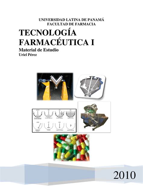 Apuntes De Tecnologia Farmaceutica I Parte Universidad Latina De