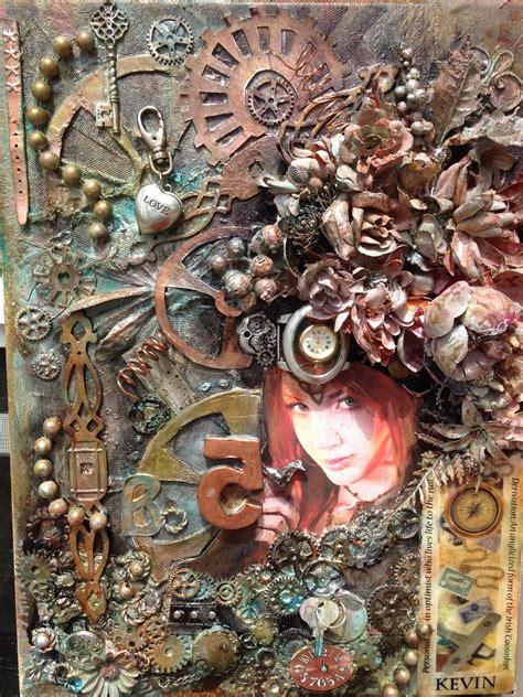 Finnabair Inspired Steampunk Altered Canvas Artist Ladymikal Altered