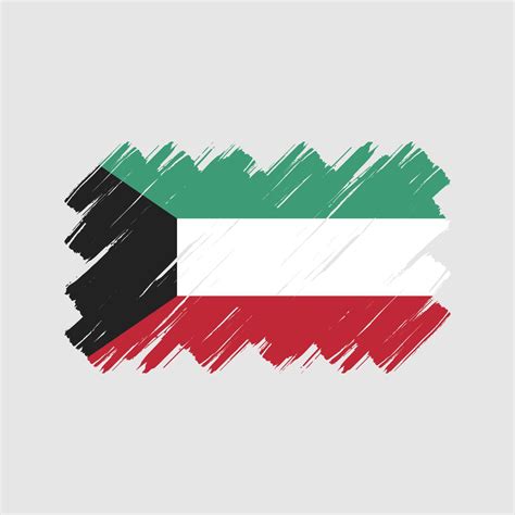 Kuwait Flag Brush Strokes National Flag Vector Art At Vecteezy